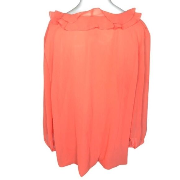 Covington size large petite ruffled bubble hem top - Picture 4 of 8